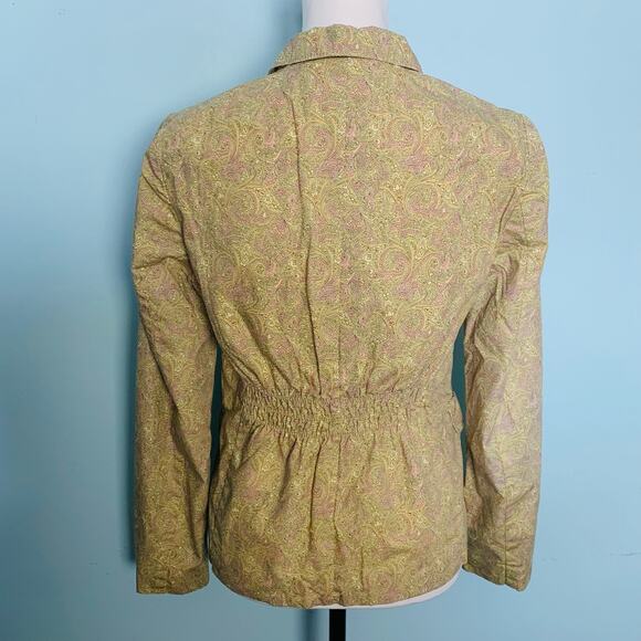 J. Crew Collection Liberty Yellow Floral Cotton Blazer Size 6 - Picture 4 of 7